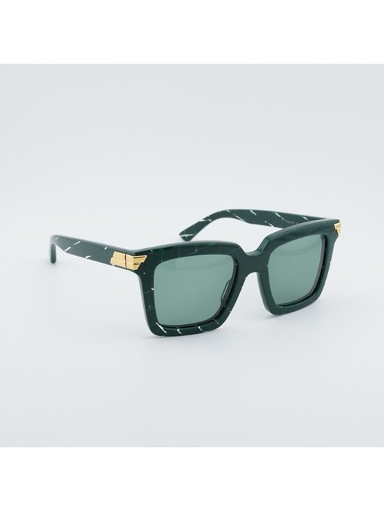 Bottega Veneta BV1005S 008 Sunglasses Green Square Frame, Green Lenses main image 7